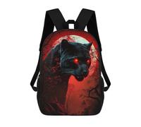 sinyumoney Sac À Dos Imprimé En 3D Pour Enfants Black Panther Moonlit Forest Sac D'école Léger Et Tendance Pour Les Voyages Et Les Études 17inch