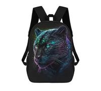 sinyumoney Sac À Dos Imprimé En 3D Pour Enfants Black Panther with Neon Glow, Sac À Dos Tendance Pour L'école, Les Voyages Et Les Loisirs, Grand Sac À Dos Pour Garçons Et Filles 17inch