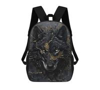 sinyumoney Sac À Dos Imprimé En 3D Pour Enfants Black Wolf Dripping Gold, Sac À Dos Tendance Pour L'école, Les Voyages Et Les Loisirs 17inch, Grand Sac À Dos De Jour Pour Garçons Et Filles