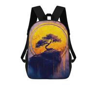 sinyumoney Sac À Dos Imprimé En 3D Pour Enfants Bonsai Tree Sunset, Sac À Dos Tendance Pour L'école, Les Voyages Et Les Loisirs, Grand Sac À Dos Pour Garçons Et Filles 17inch