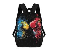 sinyumoney Sac À Dos Imprimé En 3D Pour Enfants Boxing Gloves Sac À Dos Scolaire Grande Capacité Pour Les Voyages, Idéal Pour Les Garçons Du Primaire Et Du Collège 17inch