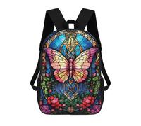 sinyumoney Sac À Dos Imprimé En 3D Pour Enfants Butterfly with Roses Sac À Dos Scolaire Grande Capacité Pour Les Voyages, Idéal Pour Les Garçons Du Primaire Et Du Collège 17inch