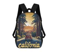 sinyumoney Sac À Dos Imprimé En 3D Pour Enfants California Road Trip, Sac À Dos Tendance Pour L'école, Les Voyages Et Les Loisirs, Grand Sac À Dos Pour Garçons Et Filles 17inch