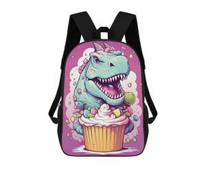 sinyumoney Sac À Dos Imprimé En 3D Pour Enfants Candy Cupcake Dino Sac À Dos Scolaire Pour Garçons Et Filles, Sac D'école Primaire, Sac À Livres Pour Adolescents 17inch