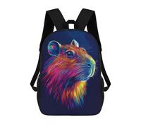 sinyumoney Sac À Dos Imprimé En 3D Pour Enfants Capybara Rainbow Portrait, Sac À Dos Tendance Pour L'école, Les Voyages Et Les Loisirs, Grand Sac À Dos Pour Garçons Et Filles 17inch