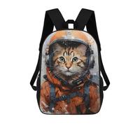 sinyumoney Sac À Dos Imprimé En 3D Pour Enfants Cat Aviator with Helmet Sac D'école Léger Et Tendance Pour Les Voyages Et Les Études 17inch