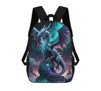 sinyumoney Sac À Dos Imprimé En 3D Pour Enfants Celestial Ice Dragon Perched on Astral Peak, Sac À Dos Tendance Pour L'école, Les Voyages Et Les Loisirs, Grand Sac À Dos Pour Garçons Et Filles 17inch
