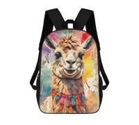 sinyumoney Sac À Dos Imprimé En 3D Pour Enfants Cheeky Llama with Colorful Tassels Sac D'école Léger Et Tendance Pour Les Voyages Et Les Études 17inch
