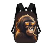 sinyumoney Sac À Dos Imprimé En 3D Pour Enfants Chill Monkey Vibes Sac À Dos Scolaire Grande Capacité Pour Les Voyages, Idéal Pour Les Garçons Du Primaire Et Du Collège 17inch