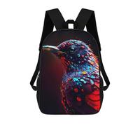 sinyumoney Sac À Dos Imprimé En 3D Pour Enfants Colorful Bird Artwork Sac D'école Léger Et Tendance Pour Les Voyages Et Les Études 17inch