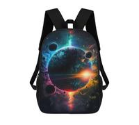 sinyumoney Sac À Dos Imprimé En 3D Pour Enfants Colorful Cosmic Planets Sac D'école Léger Et Tendance Pour Les Voyages Et Les Études 17inch