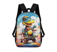 sinyumoney Sac À Dos Imprimé En 3D Pour Enfants Colorful Crocodile Skateboard Art, Sac À Dos Tendance Pour L'école, Les Voyages Et Les Loisirs 17inch, Grand Sac À Dos De Jour Pour Garçons Et Filles