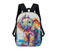 sinyumoney Sac À Dos Imprimé En 3D Pour Enfants Colorful Elephant with Toilet Paper Sac D'école Léger Et Tendance Pour Les Voyages Et Les Études 17inch
