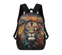 sinyumoney Sac À Dos Imprimé En 3D Pour Enfants Colorful Lion Painting Artwork, Sac À Dos Tendance Pour L'école, Les Voyages Et Les Loisirs 17inch, Grand Sac À Dos De Jour Pour Garçons Et Filles