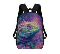 sinyumoney Sac À Dos Imprimé En 3D Pour Enfants Colorful Lizard Fantasy Artwork, Sac À Dos Tendance Pour L'école, Les Voyages Et Les Loisirs 17inch, Grand Sac À Dos De Jour Pour Garçons Et Filles