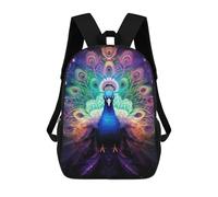 sinyumoney Sac À Dos Imprimé En 3D Pour Enfants Colorful Peacock Art Print-3, Sac À Dos Tendance Pour L'école, Les Voyages Et Les Loisirs 17inch, Grand Sac À Dos De Jour Pour Garçons Et Filles