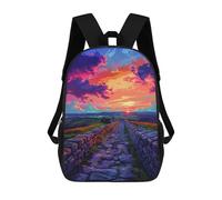 sinyumoney Sac À Dos Imprimé En 3D Pour Enfants Colorful Sunset Pathway, Sac À Dos Tendance Pour L'école, Les Voyages Et Les Loisirs 17inch, Grand Sac À Dos De Jour Pour Garçons Et Filles