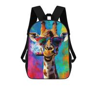 sinyumoney Sac À Dos Imprimé En 3D Pour Enfants Cool Giraffe with Cigar Sac D'école Léger Et Tendance Pour Les Voyages Et Les Études 17inch