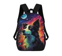 sinyumoney Sac À Dos Imprimé En 3D Pour Enfants Cosmic Canine Canvas-2, Sac À Dos Tendance Pour L'école, Les Voyages Et Les Loisirs 17inch, Grand Sac À Dos De Jour Pour Garçons Et Filles