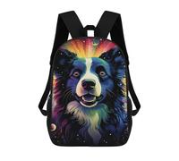 sinyumoney Sac À Dos Imprimé En 3D Pour Enfants Cosmic Canine Canvas Print-1, Sac À Dos Tendance Pour L'école, Les Voyages Et Les Loisirs 17inch, Grand Sac À Dos De Jour Pour Garçons Et Filles