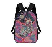 sinyumoney Sac À Dos Imprimé En 3D Pour Enfants Cosmic Cat Astronaut Adventure-1, Sac À Dos Tendance Pour L'école, Les Voyages Et Les Loisirs 17inch, Grand Sac À Dos De Jour Pour Garçons Et Filles