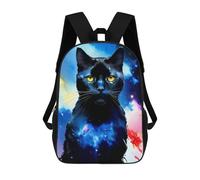 sinyumoney Sac À Dos Imprimé En 3D Pour Enfants Cosmic Cat Portrait-15 Sac À Dos Scolaire Grande Capacité Pour Les Voyages, Idéal Pour Les Garçons Du Primaire Et Du Collège 17inch