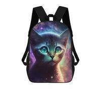 sinyumoney Sac À Dos Imprimé En 3D Pour Enfants Cosmic Cat Portrait-5 Sac D'école Léger Et Tendance Pour Les Voyages Et Les Études 17inch