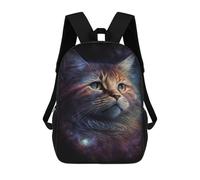 sinyumoney Sac À Dos Imprimé En 3D Pour Enfants Cosmic Cat Portrait-69, Sac À Dos Tendance Pour L'école, Les Voyages Et Les Loisirs 17inch, Grand Sac À Dos De Jour Pour Garçons Et Filles