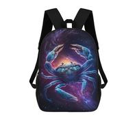 sinyumoney Sac À Dos Imprimé En 3D Pour Enfants Cosmic Crab Art Print-4, Sac À Dos Tendance Pour L'école, Les Voyages Et Les Loisirs 17inch, Grand Sac À Dos De Jour Pour Garçons Et Filles