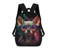 sinyumoney Sac À Dos Imprimé En 3D Pour Enfants Cosmic Dog Sunglasses Art, Sac À Dos Tendance Pour L'école, Les Voyages Et Les Loisirs 17inch, Grand Sac À Dos De Jour Pour Garçons Et Filles