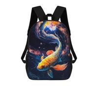 sinyumoney Sac À Dos Imprimé En 3D Pour Enfants Cosmic Koi 5 Sac D'école Léger Et Tendance Pour Les Voyages Et Les Études 17inch