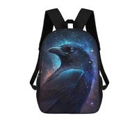 sinyumoney Sac À Dos Imprimé En 3D Pour Enfants Cosmic Raven Art Print-2, Sac À Dos Tendance Pour L'école, Les Voyages Et Les Loisirs 17inch, Grand Sac À Dos De Jour Pour Garçons Et Filles