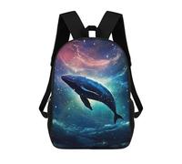 sinyumoney Sac À Dos Imprimé En 3D Pour Enfants Cosmic Starry Whale Sac À Dos Scolaire Grande Capacité Pour Les Voyages, Idéal Pour Les Garçons Du Primaire Et Du Collège 17inch