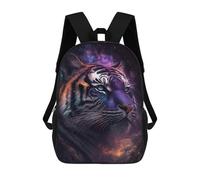 sinyumoney Sac À Dos Imprimé En 3D Pour Enfants Cosmic Tiger Portrait-22, Sac À Dos Tendance Pour L'école, Les Voyages Et Les Loisirs 17inch, Grand Sac À Dos De Jour Pour Garçons Et Filles