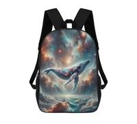 sinyumoney Sac À Dos Imprimé En 3D Pour Enfants Cosmic Whale Sac À Dos Scolaire Grande Capacité Pour Les Voyages, Idéal Pour Les Garçons Du Primaire Et Du Collège 17inch