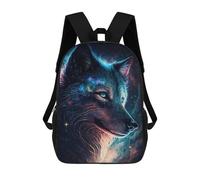 sinyumoney Sac À Dos Imprimé En 3D Pour Enfants Cosmic Wolf Portrait Artwork-2, Sac À Dos Tendance Pour L'école, Les Voyages Et Les Loisirs 17inch, Grand Sac À Dos De Jour Pour Garçons Et Filles