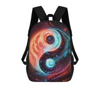 sinyumoney Sac À Dos Imprimé En 3D Pour Enfants Cosmic Yin-Yang Spiral Sac D'école Léger Et Tendance Pour Les Voyages Et Les Études 17inch
