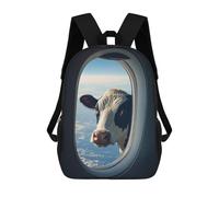 sinyumoney Sac À Dos Imprimé En 3D Pour Enfants Cow Airplane Window Sacs À Dos De Jour, Cartable, Sac À Dos Tendance, Sacs À Dos Décontractés Pour Écoliers Et Écolières 17inch
