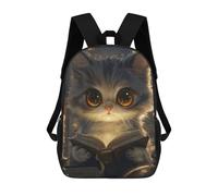 sinyumoney Sac À Dos Imprimé En 3D Pour Enfants Cute Cat Reading Book, Sac À Dos Tendance Pour L'école, Les Voyages Et Les Loisirs, Grand Sac À Dos Pour Garçons Et Filles 17inch