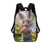 sinyumoney Sac À Dos Imprimé En 3D Pour Enfants Cute Easter Bunny Sac À Dos Scolaire Grande Capacité Pour Les Voyages, Idéal Pour Les Garçons Du Primaire Et Du Collège 17inch