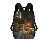 sinyumoney Sac À Dos Imprimé En 3D Pour Enfants Cute Fox Sleeping on Bed Sacs À Dos De Jour, Cartable, Sac À Dos Tendance, Sacs À Dos Décontractés Pour Écoliers Et Écolières 17inch