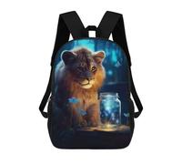 sinyumoney Sac À Dos Imprimé En 3D Pour Enfants Cute Lion Luminous Glow Sacs À Dos De Jour, Cartable, Sac À Dos Tendance, Sacs À Dos Décontractés Pour Écoliers Et Écolières 17inch