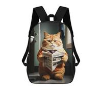 sinyumoney Sac À Dos Imprimé En 3D Pour Enfants Cute Orange Fat Cat, Sac À Dos Tendance Pour L'école, Les Voyages Et Les Loisirs, Grand Sac À Dos Pour Garçons Et Filles 17inch