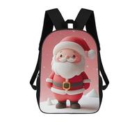 sinyumoney Sac À Dos Imprimé En 3D Pour Enfants Cute Santa Claus Sac D'école Léger Et Tendance Pour Les Voyages Et Les Études 17inch
