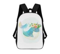 sinyumoney Sac À Dos Imprimé En 3D Pour Enfants Cute Whale Illustration, Sac À Dos Tendance Pour L'école, Les Voyages Et Les Loisirs, Grand Sac À Dos Pour Garçons Et Filles 17inch