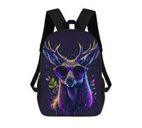 sinyumoney Sac À Dos Imprimé En 3D Pour Enfants Cute Whimsical Deer Sac D'école Léger Et Tendance Pour Les Voyages Et Les Études 17inch