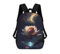 sinyumoney Sac À Dos Imprimé En 3D Pour Enfants Dancing Lotus Flower Oasis Sacs À Dos De Jour, Cartable, Sac À Dos Tendance, Sacs À Dos Décontractés Pour Écoliers Et Écolières 17inch