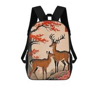 sinyumoney Sac À Dos Imprimé En 3D Pour Enfants Deer Love Japanese, Sac À Dos Tendance Pour L'école, Les Voyages Et Les Loisirs, Grand Sac À Dos Pour Garçons Et Filles 17inch