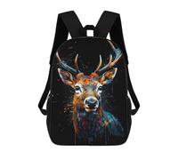 sinyumoney Sac À Dos Imprimé En 3D Pour Enfants Deer Watercolor, Sac À Dos Tendance Pour L'école, Les Voyages Et Les Loisirs, Grand Sac À Dos Pour Garçons Et Filles 17inch