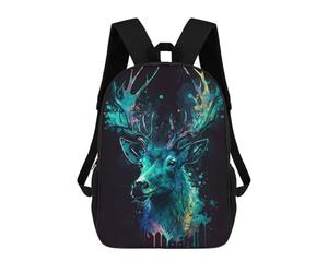 sinyumoney Sac À Dos Imprimé En 3D Pour Enfants DEER Watercolors Sac À Dos Scolaire Pour Garçons Et Filles, Sac D'école Primaire, Sac À Livres Pour Adolescents 17inch